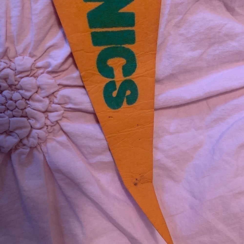 NBA Vintage Seattle Super Sonics Autographed Jack Sikma 1970s Pennant Flag - Picture 9 of 14